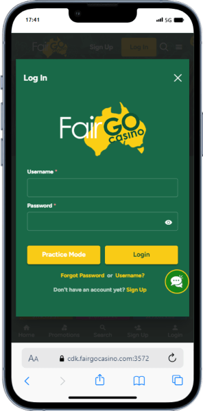 Fair Go Mobile App Interface